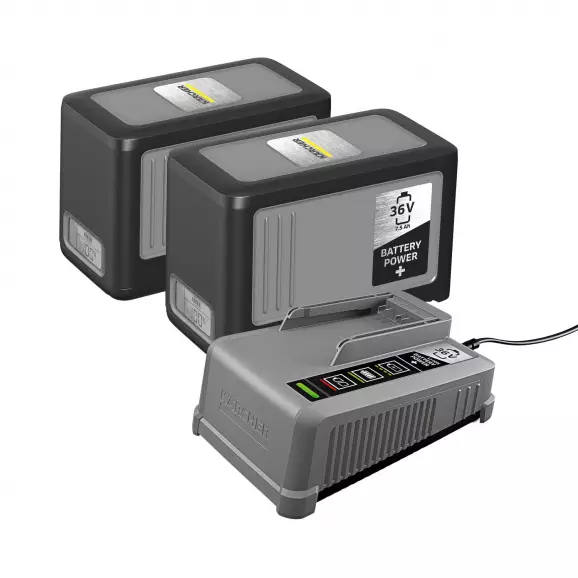 Комплект батерии и зарядно устройство KARCHER Battery Power 36/75, 36V, 7.5Ah, Li-Ion + бързо зарядно
