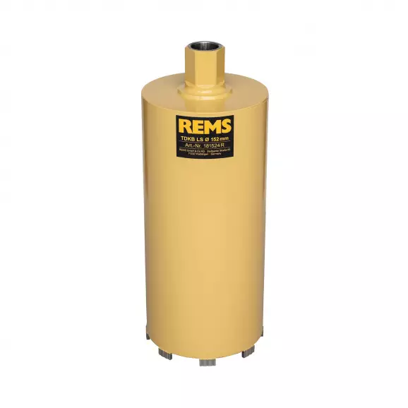 Боркорона с диамантени сегменти REMS TDKB LS 152x320мм, за стоманобетон и зидария, захват UNC 1 1/4'', сухо пробиване