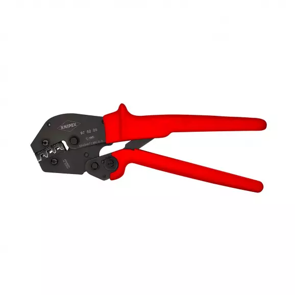 Клещи кербовъчни KNIPEX 0.5-6.0мм2, за неизолирани кабелни накрайници, AWG 20-10, еднокомпонентни дръжки