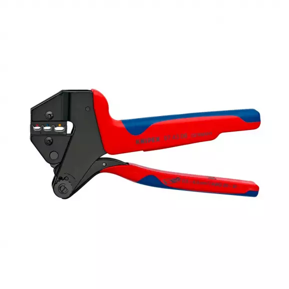 Клещи за кабелни обувки KNIPEX 0.5-6.0мм2, за изолирани кабелни накрайници, AWG 20-10, двукомпонентни дръжки