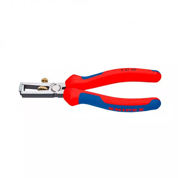 Клещи за заголване на кабели KNIPEX 0.5-10кв.мм/160мм, регулиращ винт, CS, двукомпонентна дръжка
