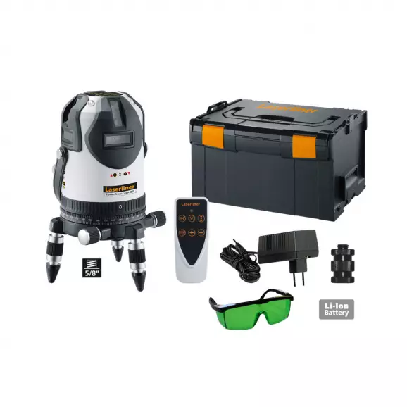 Линеен лазерен нивелир LASERLINER PowerCross-Laser 8G, 8 лазерни линии, точност 1mm/10m, автоматично