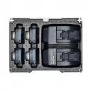 Комплект батерии и зарядно устройство FESTOOL SYS 18V 4x4.0/TCL 6 DUO, 18V, 4.0Ah, Li-Ion, Bluetooth - small, 202253