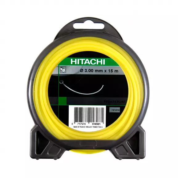 Корда HITACHI/HIKOKI 3.0мм/15м, кръгла, дължина 15м, жълта