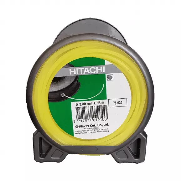 Корда HITACHI/HIKOKI 3.0мм/15метра, квадратна, дължина 15м, жълта