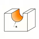 Прав фрезер CMT D=10мм R=5мм I=32мм L=80мм S=10мм Z=2, HWM, RH - small, 203079