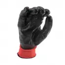 Ръкавици SOHO XEMA, червени, от полиестер, топени в нитрил, ластичен маншет - small, 206910