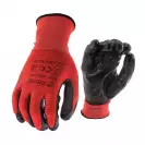 Ръкавици SOHO XEMA, червени, от полиестер, топени в нитрил, ластичен маншет - small
