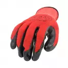 Ръкавици SOHO XEMA, червени, от полиестер, топени в нитрил, ластичен маншет - small, 206912