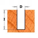 Прав фрезер CMT Contractor D=3мм I=8мм L=51мм S=8мм Z=1, HW, RH - small, 206819