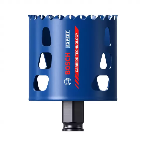 Боркорона BOSCH Expert Tough Material 68x60мм, за дърво, гипсокартон, пластмаса, цветни метали, Carbide