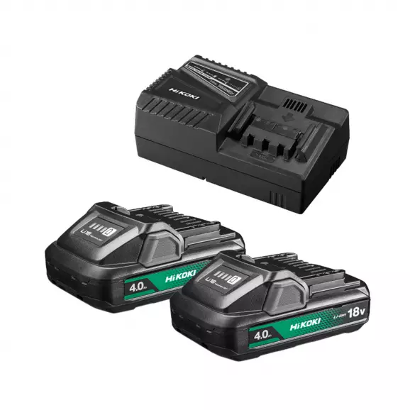 Комплект батерии и зарядно устройство HIKOKI BSL1840 + UC18YFSL-WEZ, 18V, 4.0Ah, Li-Ion