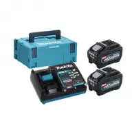 Комплект батерии и зарядно устройство MAKITA MAKPAC 2 BL4050F x 2 + DC40RA, 40V, 5.0Ah, Li-Ion
