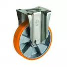 Колело индустриално незавиващо TELLURE ROTA Series 65AL P ф100мм, алуминиево, оранжев полиуретан - small