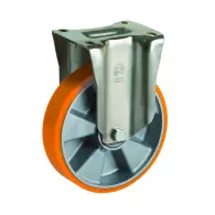 Колело индустриално незавиващо TELLURE ROTA Series 65AL P ф150мм, алуминиево, оранжев полиуретан