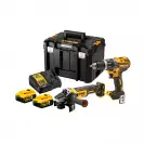 Акумулаторен комплект DEWALT DCK2020P2T (DCD791 + DCG405), 18V, 5.0Ah, Li-Ion - small