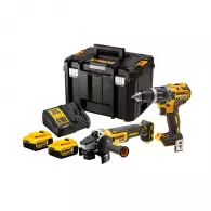 Акумулаторен комплект DEWALT DCK2020P2T (DCD791 + DCG405), 18V, 5.0Ah, Li-Ion