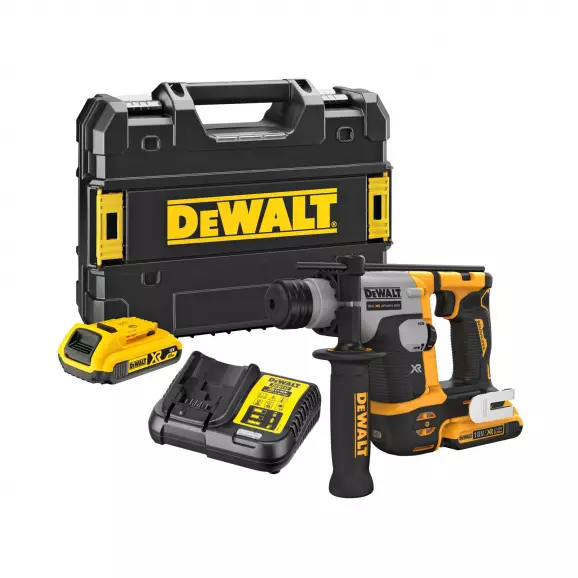 Акумулаторен перфоратор DEWALT DCH172D2, 18V, 2.0Ah, Li-Ion, SDS-plus, 1.4J, безчетков