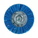 Четка дискова MAKITA ф50x6мм P240, за бормашина, плоска, найлонова, с опашка 6мм, фино, синя - small, 226799