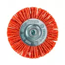 Четка дискова MAKITA ф50x6мм P80, за бормашина, плоска, найлонова, с опашка 6мм, грубо, оранжев - small, 226787
