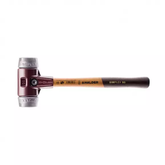 Чук алуминиев HALDER 3009 Simplex Soft Metal 1.380кг, ф50мм, с дървена дръжка