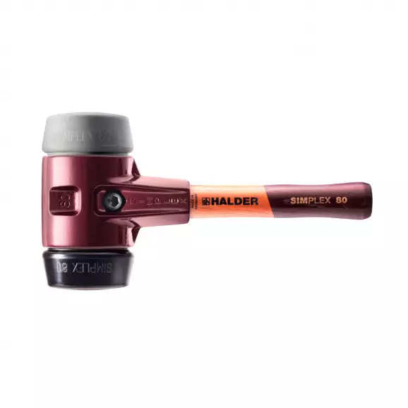 Чук с комбинирана глава HALDER 3023 Simplex 2.725кг, ф80мм, с дървена дръжка, корпус от чугун