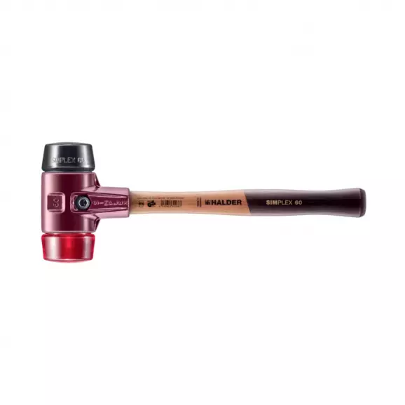 Чук с комбинирана глава HALDER 3026 Simplex 0.345кг, ф30мм, с дървена дръжка, корпус от чугун