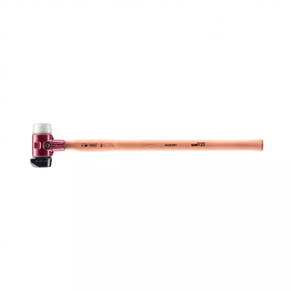 Чук с комбинирана глава HALDER 3027 Simplex 1.900кг, ф60мм, с дървена дръжка от хикория, корпус от чугун