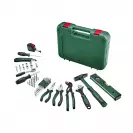 Комплект инструменти BOSCH Advanced 52части, накрайници, отвертка, клещи, чук, нивелир, ролетка, в куфар - small