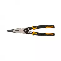 Жустерни клещи DEWALT 255мм, прави, стомана, полукръгли плоски челюсти, двукомпонентна дръжка