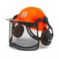 Каска комбинирана предпазна HUSQVARNA Functional Fluro, флуоресцентно оранжева