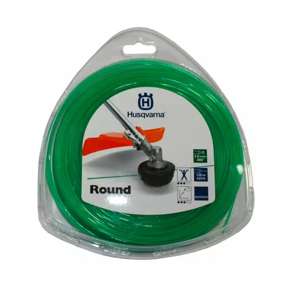 Корда HUSQVARNA Opti Round 2.0мм/130м, кръгла, дължина 130м, зелена
