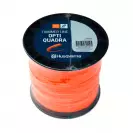 Корда HUSQVARNA Opti Quadra 2.4мм/210м, квадратна, дължина 210м, оранжева - small