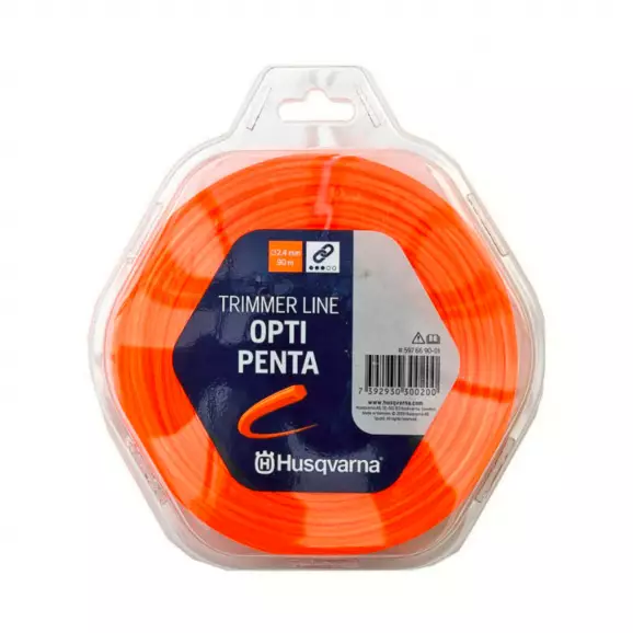 Корда HUSQVARNA Opti Penta 2.4мм/90м, петоъгълна, дължина 90м, оранжева