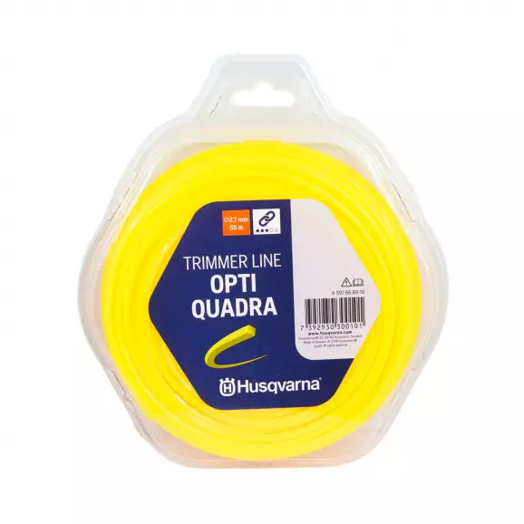 Корда HUSQVARNA Opti Quadra 2.7мм/55м, квадратна, дължина 55м, жълта