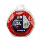Корда HUSQVARNA Opti Quadra 3.0мм/48м, квадратна, дължина 48м, червена - small