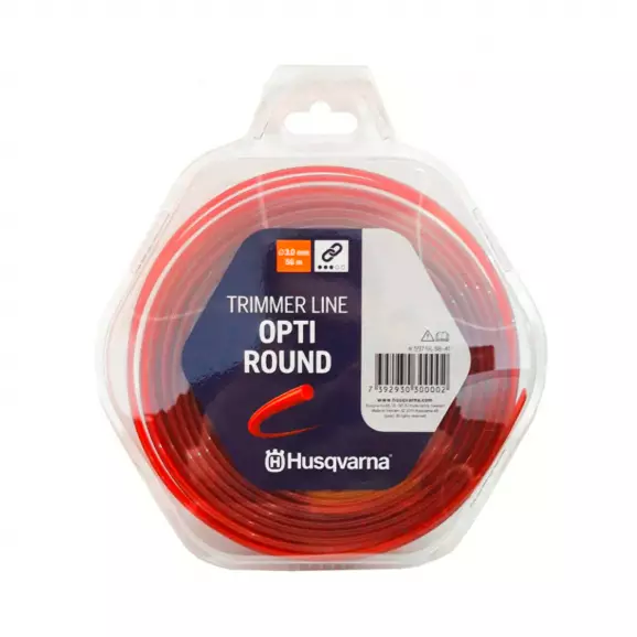 Корда HUSQVARNA Opti Round 3.0мм/56м, кръгла, дължина 56м, червена