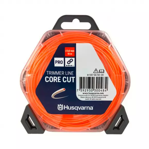 Корда HUSQVARNA Core Cut 3.0мм/10м, петоъгълна, безшумна, дължина 10м, оранжева