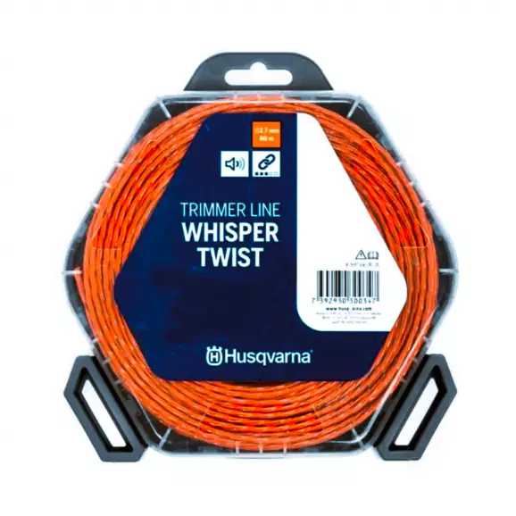 Корда HUSQVARNA Whisper Twist 2.7мм/60м, усукана, безшумна, дължина 60м, оранжева