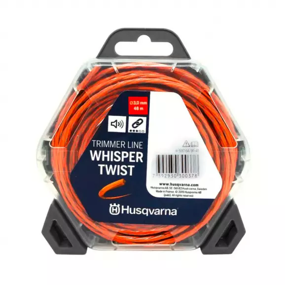Корда HUSQVARNA Whisper Twist 3.0мм/48м, усукана, безшумна, дължина 48м, оранжева