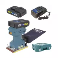 Шлайф вибрационен акумулаторен VIRUTEX LRB384, 20V, 4.0Ah, Li-Ion, 80x130мм, безчетков