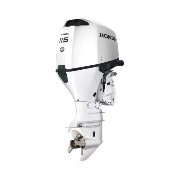 Двигател за лодка HONDA BF115J LRU NH565, дълъг ботуш, 115HP, 2354см3, с генератор 55A, ел. стартер, дист. у-ние