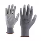 Ръкавици BUNTING GREY, от безшевно трико, топени в полиуретан, ластичен маншет  - small
