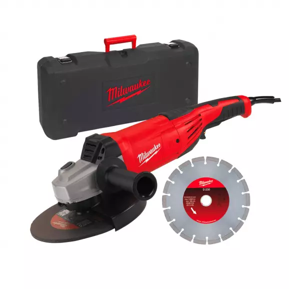 Ъглошлайф MILWAUKEE AG 22-230 E D-SET, 2200W, 6600об/мин, ф230мм