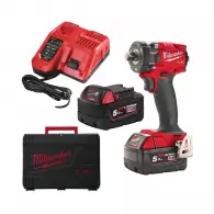 Акумулаторен гайковерт ударен MILWAUKEE M18 FIW2P12-502X, 18V, 5.0Ah, Li-Ion, 1/2