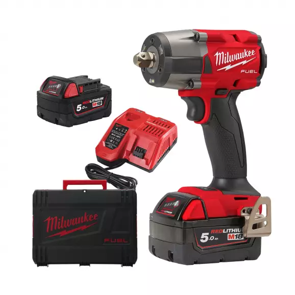 Акумулаторен гайковерт ударен MILWAUKEE M18 FMTIW2P12-502X, 18V, 5.0Ah, Li-Ion, 1/2