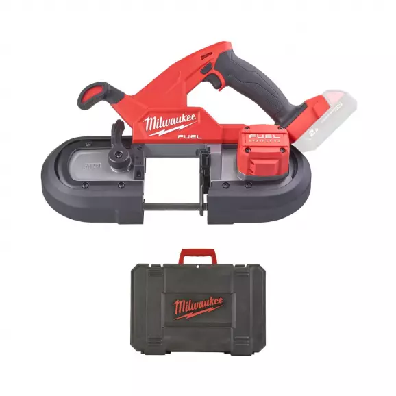 Акумулаторен лентов трион MILWAUKEE M18 FBS85-0C, 18V, 2.0-12Ah, Li-Ion, 164.59м/мин, 898.52мм, безчетков