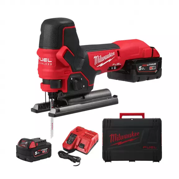 Акумулаторен прободен трион MILWAUKEE M18 FBJS-502X, 18V, 5.0Ah, Li-Ion, 25мм, безчетков