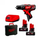 Акумулаторен ударен винтоверт MILWAUKEE M12 BPD-402C, 12V, 4.0Ah, Li-Ion, 38Nm - small