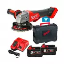 Акумулаторен ъглошлайф MILWAUKEE M18 ONEFSAG125XPDB-502X, 18V, 5.0Ah, Li-Ion, ф125мм, безчетков - small